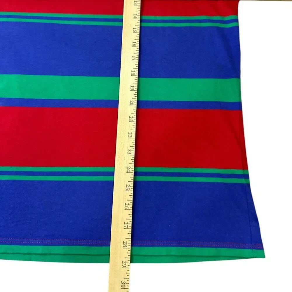 Guess Originals Men's Striped Logo Shirt Cotton Sz S Oversized Multicolor Retro - Picture 10 of 10